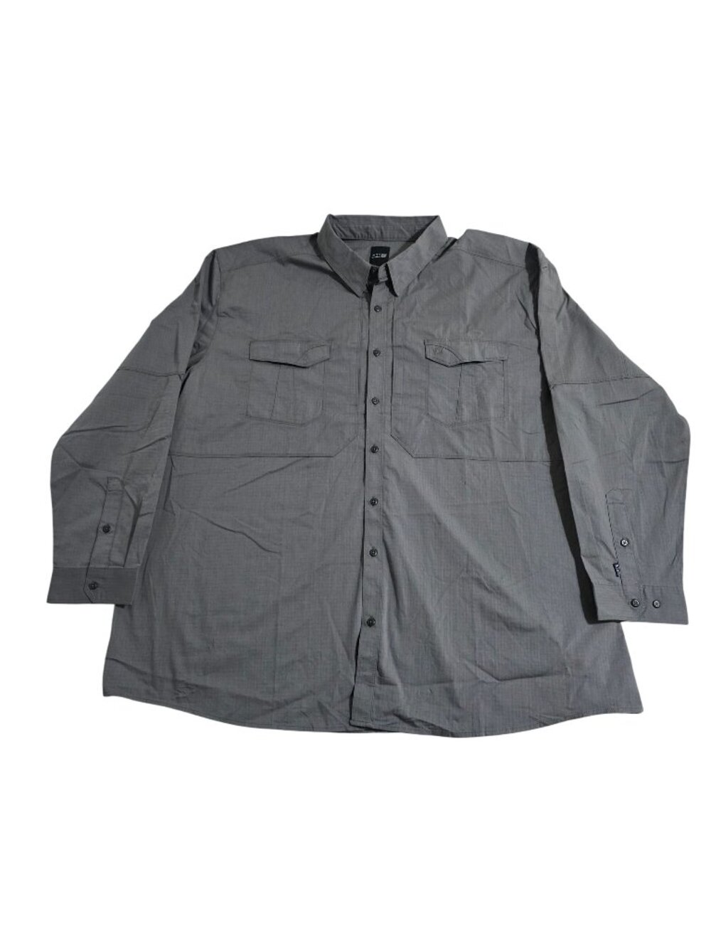 5.11 Tactical Men's Gray Button-Up Long Sleeve Shirt 6XL Lightweight Woven Fabri